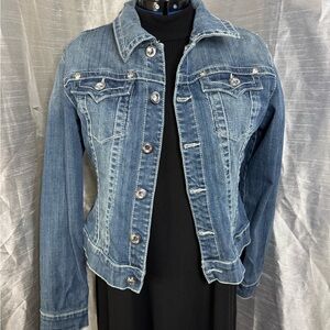 Rock and roll cowgirl Denim Jean Jacket large